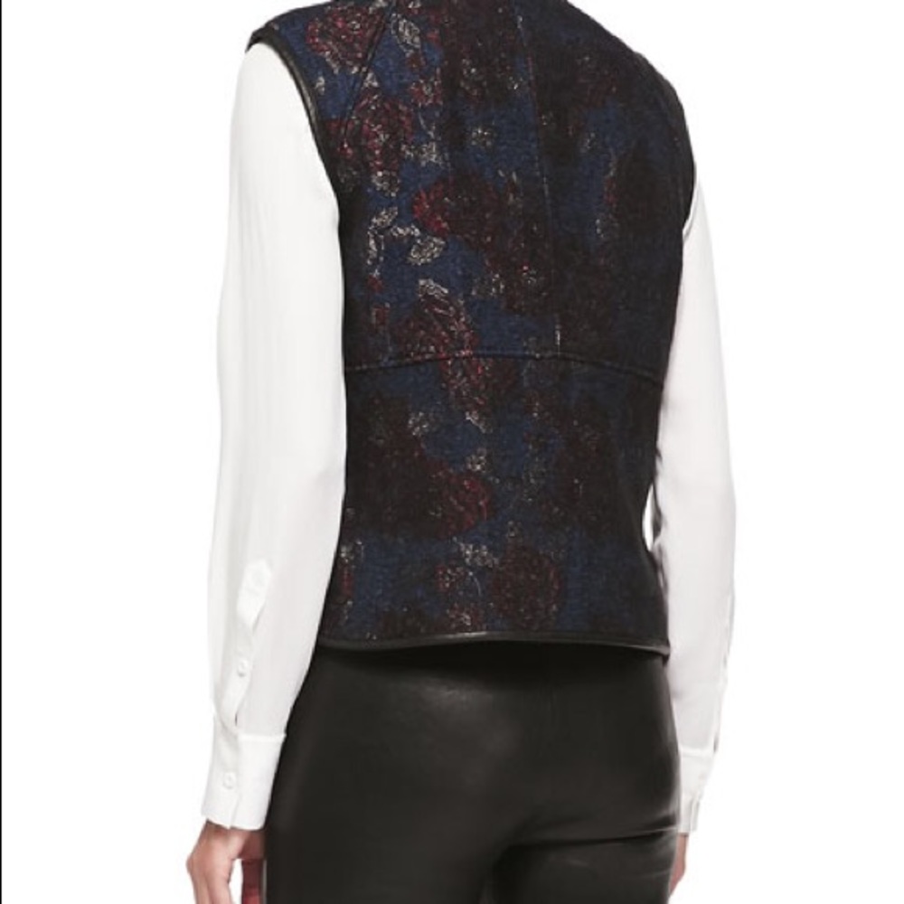 Waller Floral Tapestry Vest W/ Leather Trim - Picture 2 of 11